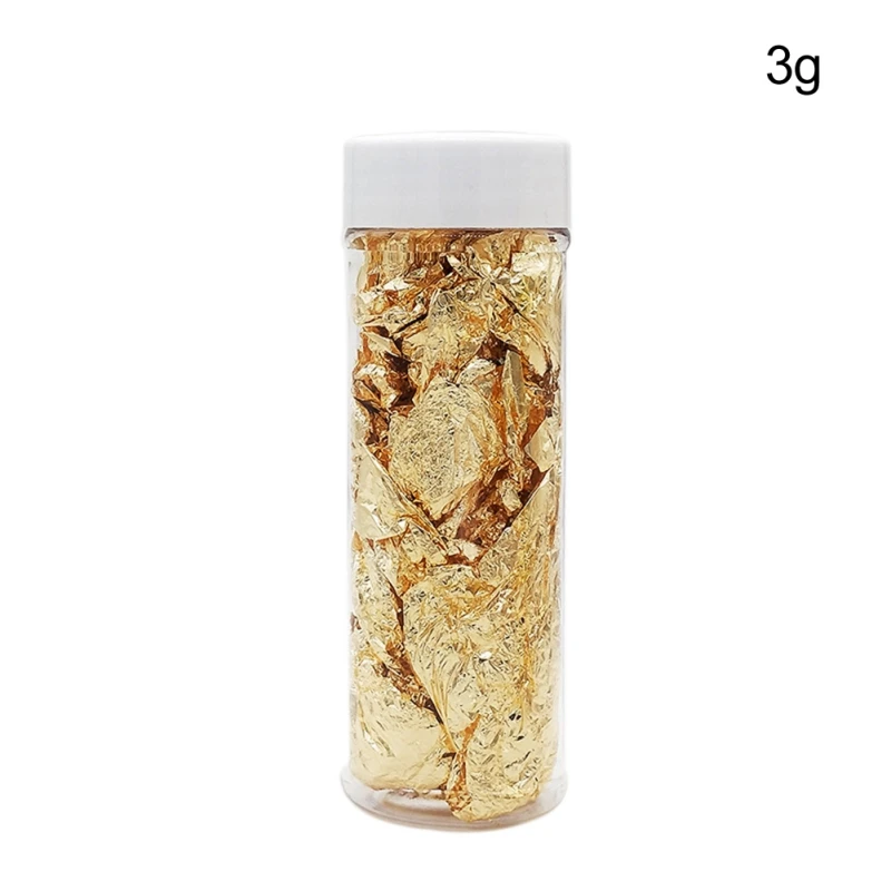 B Leaf Flakes Food Ice Cream Baking Decoration Edible Leaf Flakes For CakeDecoration Silver Foil Gold Foil - Цвет: B