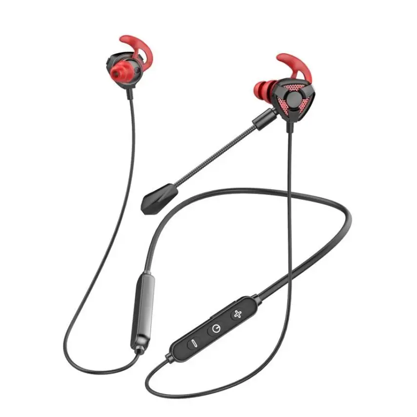 LSUTR BT 66 Wireless Bluetooth Earphone Handsfree Ear Buds Gaming Handset E Sport Ear Phones Sport Earbuds Case for All Phone