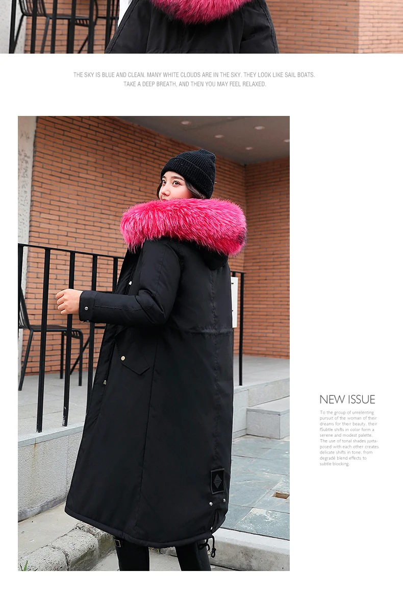 Зимняя куртка-пуховик Женская Теплая Бархатная парка с капюшоном Mujer хлопковое Стеганое пальто длинный абзац плюс размер 3xl тонкая куртка женская