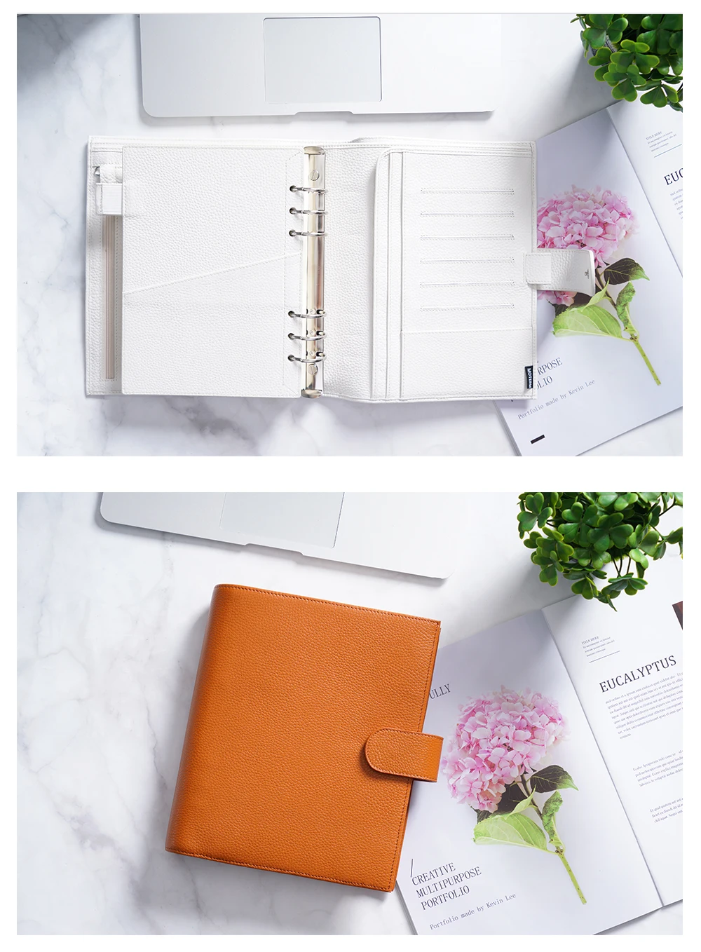 Bloco de Notas Notebook com 30mm Moterm Luxe Série Tamanho Planejador Pebbled Grão Couro Anel Agenda Organizador Diário Sketchbook 2.0 a5 13 pebbled grão couro notebook com 30mm anel