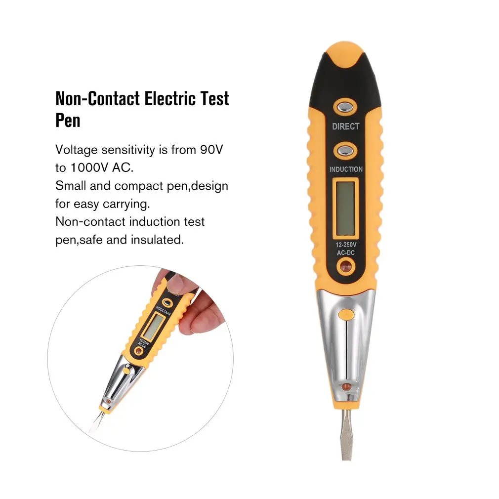 AC-2 Non-контактный тестер индукции ручки Тесты карандаш Электрический Тесты er ручка с светодиодный светильник Напряжение электрический детектор Тестер измеритель