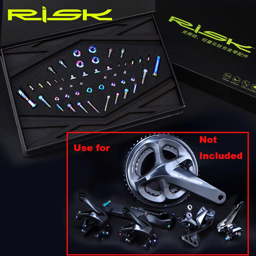 

49pcs/set Titanium Alloy TC4 C Brake Screw Derailleurs Screw for Shimano Ultegra R8000 Road Bike Bicycle D4168QX