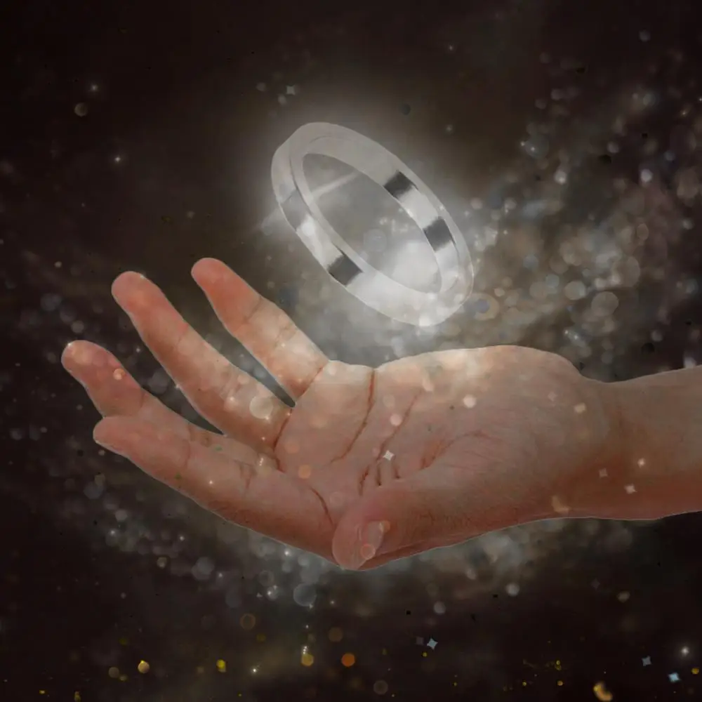 

Magical Ring Magic Tricks Props Creative Popular Strong Magnetic Magician Requisite Magic Ring Essential Amazing Funny Trick