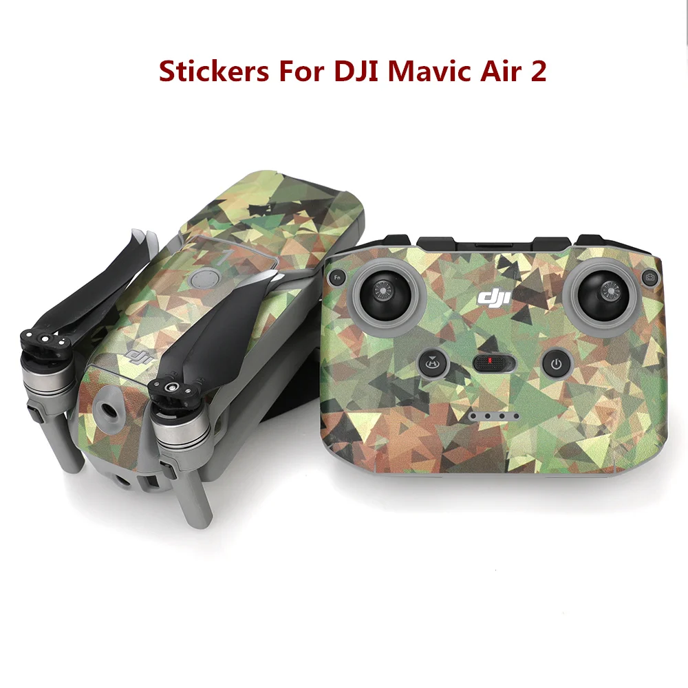 Colorful Drone Stickers for DJI Mavic Air 2 Decal Skin Sticker Drone Body Remote Controller 4