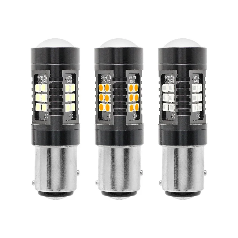 2 шт 12V 24V 1157 BAY15D светодиодный Автомобильный Обратный лампы сигнализирующий