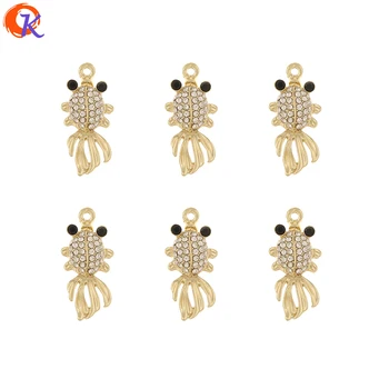 

Cordial Design 50Pcs 11*23MM Jewelry Accessories/Rhinestone Pendant/Earring Findings/Fish Shape/Hand Made/DIY Making/Charms