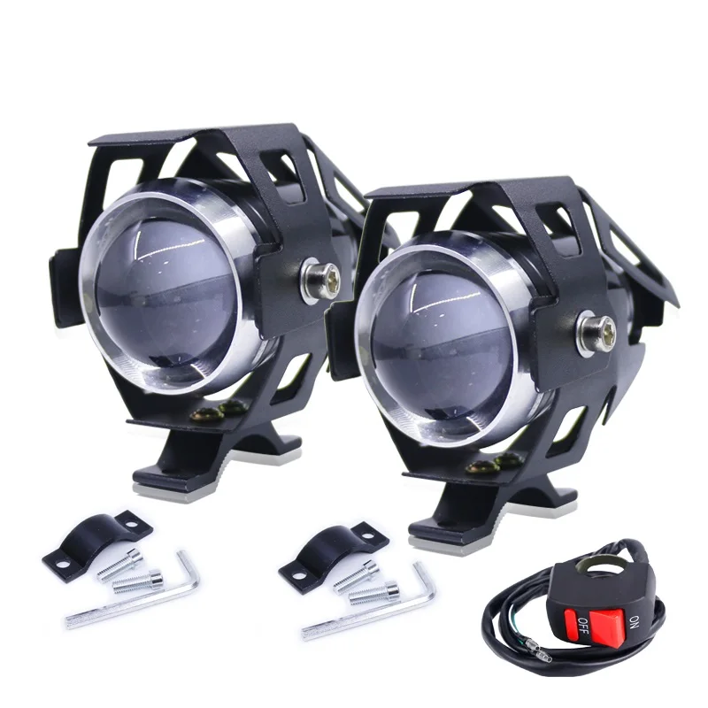 2PCS 2 шт. moto rcycle светодиодный головной светильник s вспомогательная лампа moto U5 светодиодный moto rbike вождения Точечный светильник 3000LM 12V 125W moto rcycle светодиодный светильник - Цвет: 2PCS