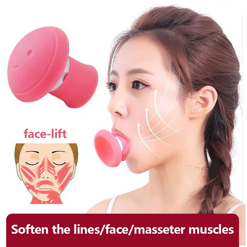 Silicone V Face Facial Lifter Double Chin Slim Skin Care Tool Firming Expression Exerciser Remove Masseter Muscle Line