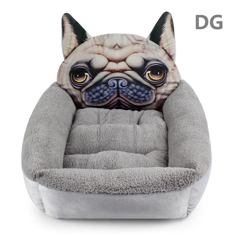 Type DG 3D кровать для домашних животных диван коврики мультфильм дом зима теплый супер мягкий хлопок Собака котенок спальная кровать - Цвет: Type DG