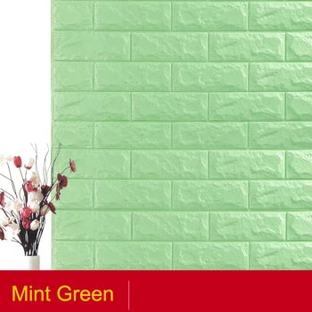 

3D Self-Adhesive Wall Sticker Waterproof Imitation Brick Embossed Home Decoration Wallpaper Kidroom Kitchen Bedroom