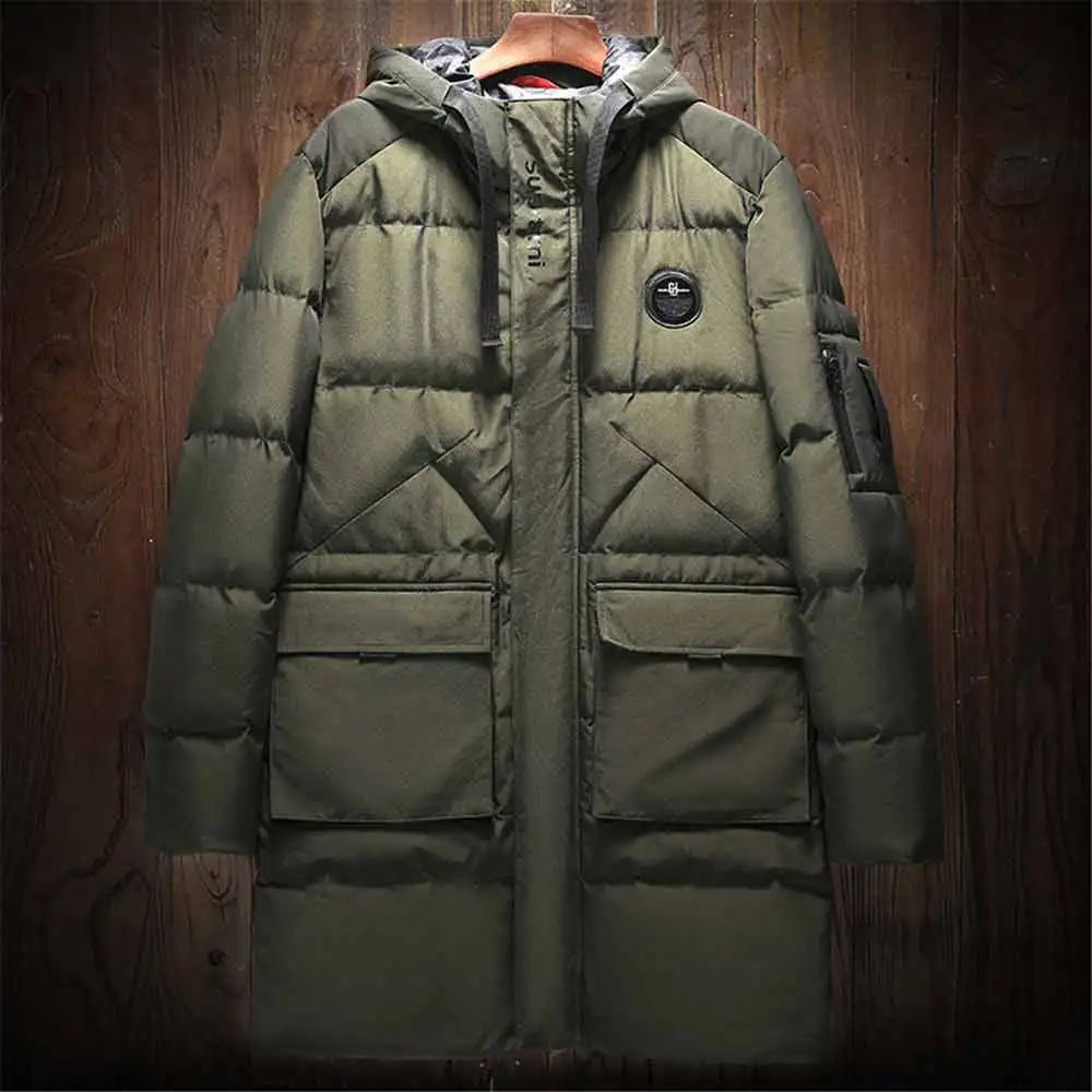 Army Green WWKK Мужская Утепленная куртка Зимние Горные/походные куртки Outdoo мужская верхняя одежда с несколькими карманами мужские треккинговые ветрозащитные теплые пальто - Цвет: Army Green