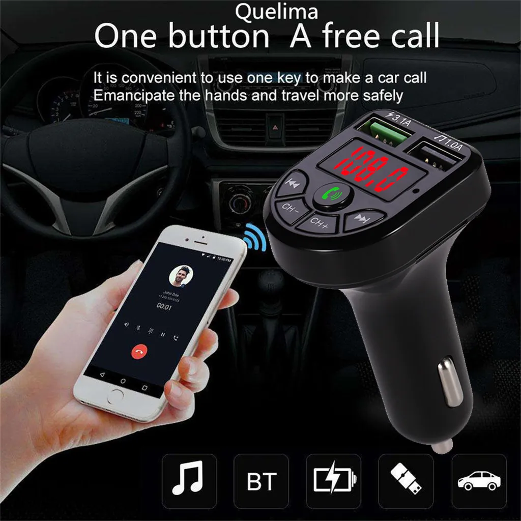 Blueteeth беспроводной автомобильный комплект mp3-плеер FM-трансмиттер радиоадаптер USB