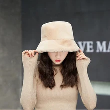 Рыбацкая шапка, Женская Осенняя зимняя плюшевая шапка для бассейна, одноцветная Плоская верхняя широкая меховая теплая шапка, простая модная индивидуальная шапка