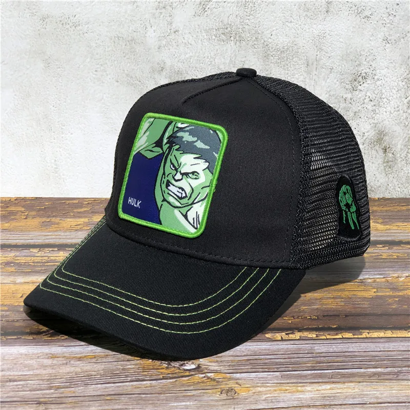 Новинка, бейсболка с вышивкой «Невероятный Халк», модная уличная Кепка в стиле хип-хоп, сетчатая Кепка, серия Marvel, повседневная Кепка, шапки высокого качества