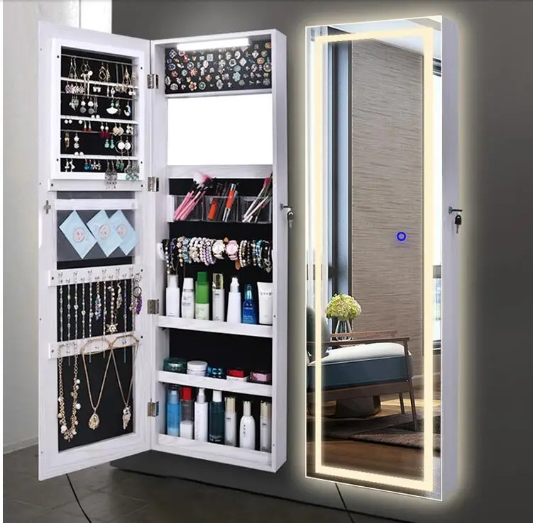 

Dress Mirror for Women's Household With Wall-hanging Mirror On the Ground Receiving Cabinet Bedroom Simple Modern Test Mirror 、