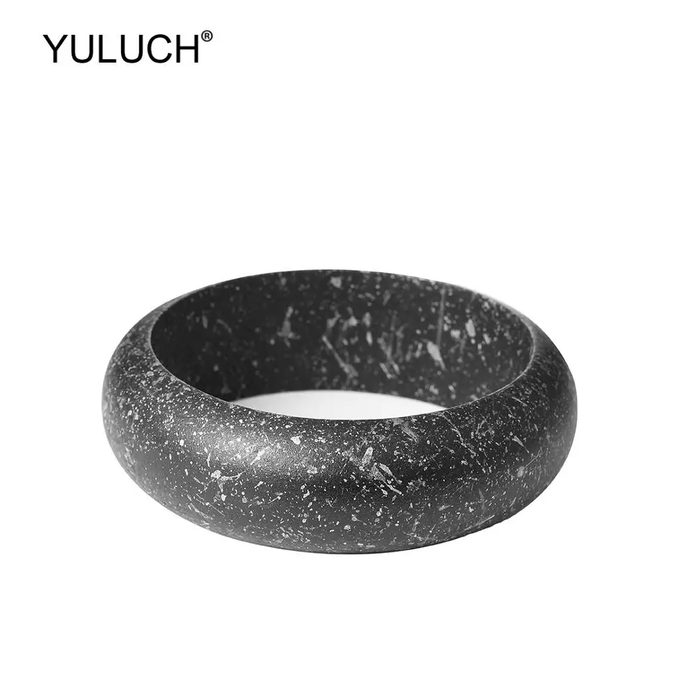 

YULUCH 2019 Women Vintage Round Black Red Wooden Antique Bangles Fashion Jewelry Ethnic African Indian Imitation Rust bracltet