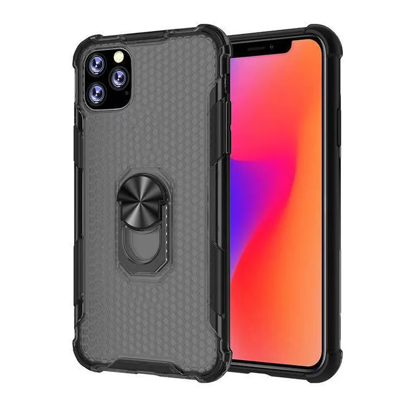 Прозрачное Кольцо держатель чехол для iPhone X XR XS Max 7 8 Plus металлический держатель телефона для машины чехол TPU+ PC