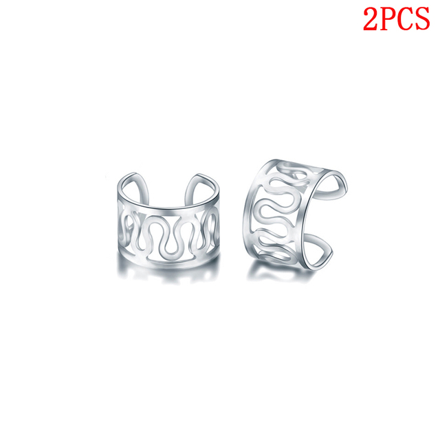 Gold Simple Cross Clip Earrings For Women Girls Cute Pearl Cubic Zirconia Ear Cuff Clip Without Piercing Jewerly