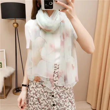 

J1134 New Dragonfly printing silk scarf with super texture, silk fabrics with soft texture, strong sag, flower design optional c