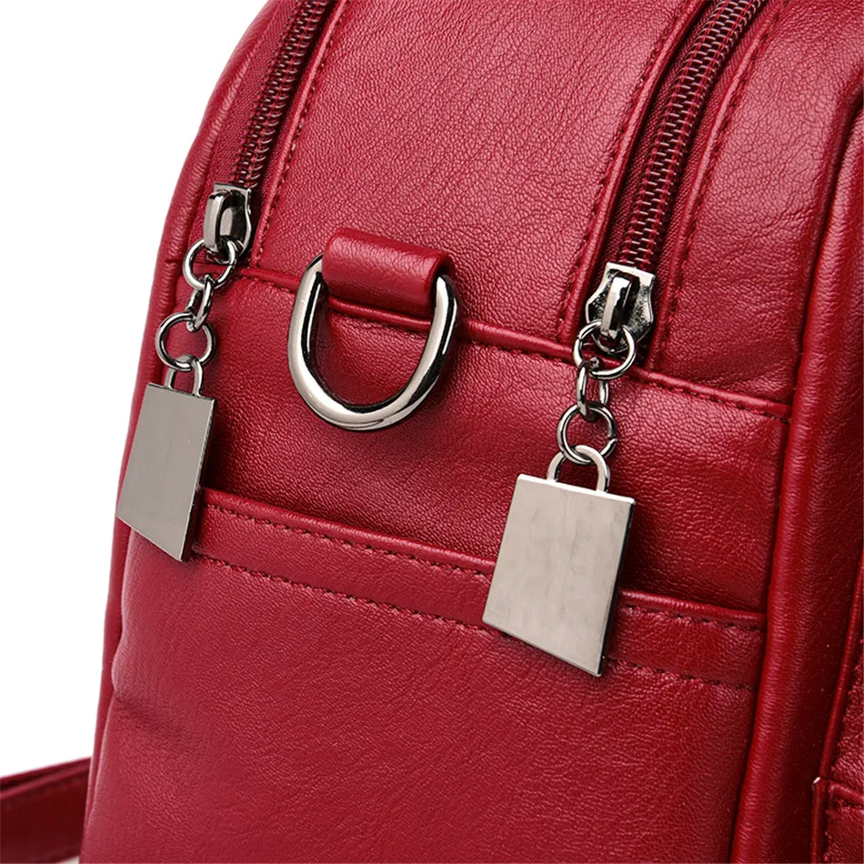 Bagpack Luxury Women Backpack Leather Backpacks for Teenage Girls Female School Shoulder Bags For Women mochila feminina