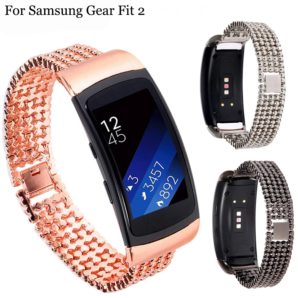 Colourful Fashion Stainless Steel For Samsung Gear Fit 2 Strap