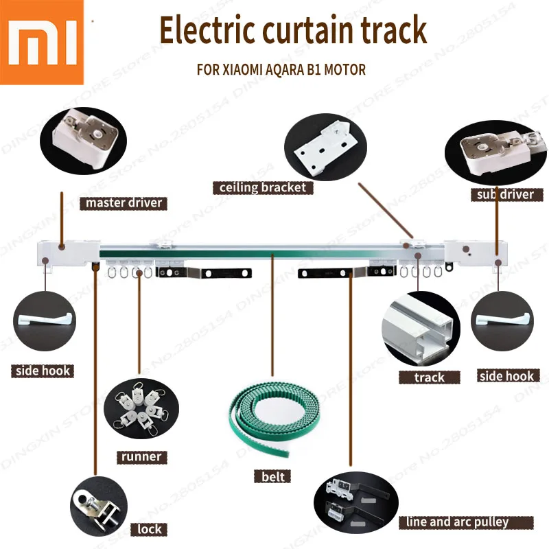  Electric Curtain Track for Xiaomi aqara B1 motor Customizable Super Quite for xiao mi smart home fo