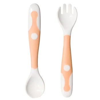 

Infant and child twisted fork spoon tableware complementary food set portable baby practice fork spoon learn to eat