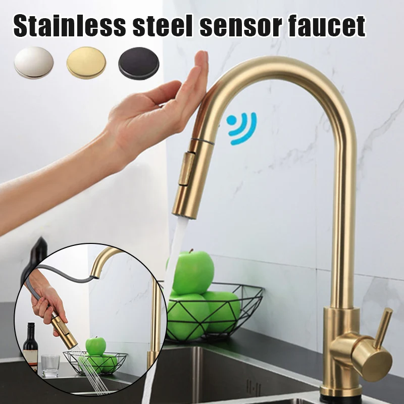 

Sensor Kitchen FaucetsSmart Touch Inductive Sensitive Faucet Mixer Tap Single Handle Dual Outlet Water Modes MJJ88