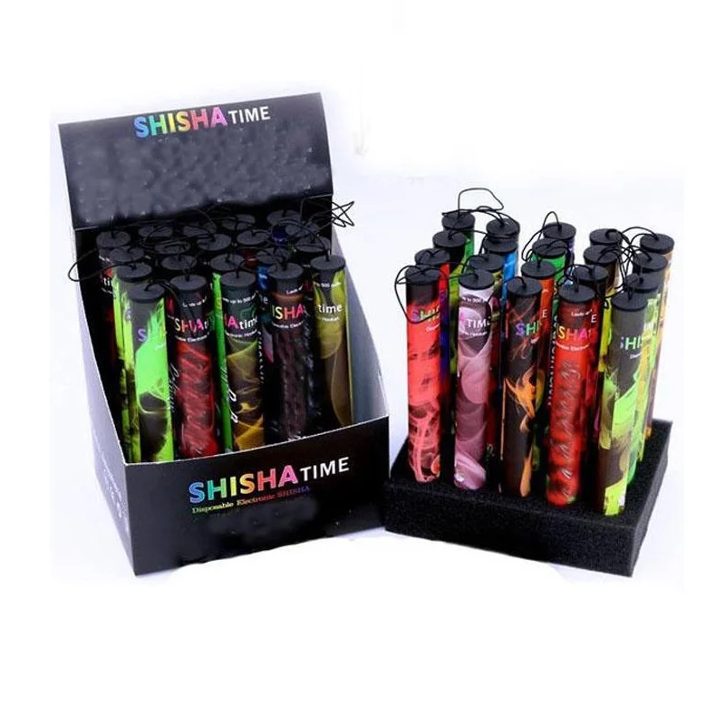 Ceny 20 sztuk więcej partii 500 Puffs Shisha czas Stick Pen przenośne wiele smaków elektroniczny papieros owoce smak jednorazowe Stick Pen