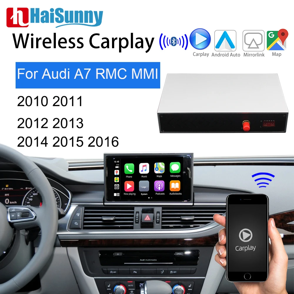 

Wireless Carplay Decoder For Audi A7 2010-2012 2013 2014 2016 Support Connect Voice Multimedia Navi Reverse Camera Android Auto