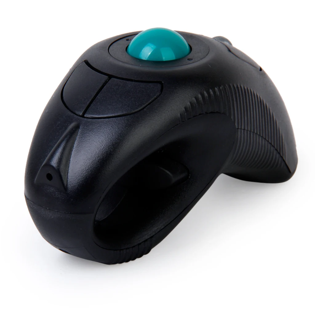 2.4GHz USB Wireless Trackball Mouse Handheld Thumb Finger Mice for Laptop Computer PC Tablet 10m Remote Control
