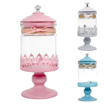

Christmas Glass Jar Candy Sugar Storage Glass Bottle Girl Gift Wedding Gift Hollow Home Decor Accessories Halloween Candy Jar