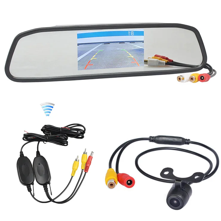 Diykit, беспроводной 4," Автомобильный зеркальный монитор заднего вида авто парковка Vedio+ резервная камера заднего вида HD камера заднего вида автомобиля - Название цвета: 668
