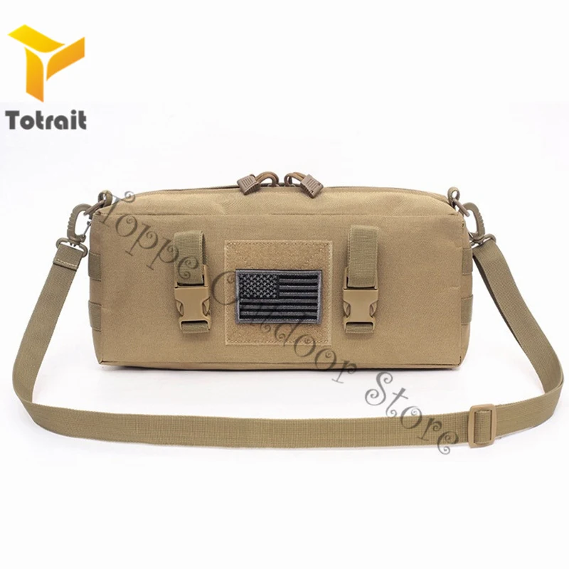 TOtrait Multi-Purpose MOLLE EDC 600D Nylon Bag Tactical Waist Bag Large Sundry Receive Pockets Utility Gadget Pouch Tools Pack