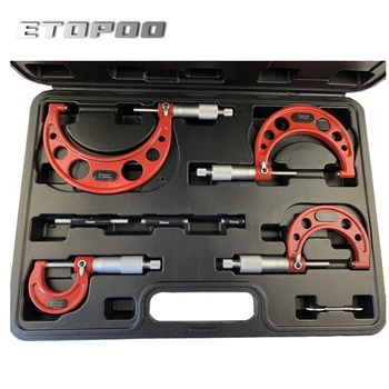 Industrial Tools 0-4inch 0.0001'' Precision Outside Micrometers with Carbide Tips 4pcs set 0-1 1