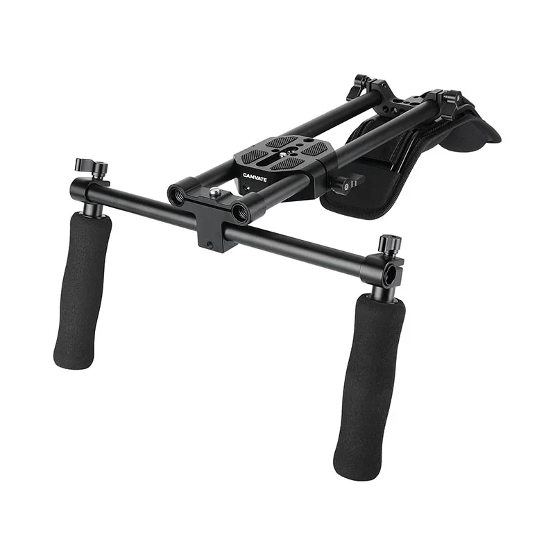 Camvate-handheld Câmera Shoulder Mount Rig Placa de Base Deslizante Pega Coberta por Esponja Dslr e Filmadoras Hdslr - Image 3