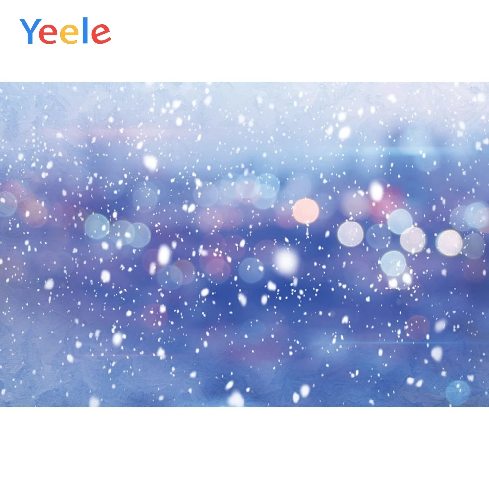 

Christmas Backdrop Winter Snow Snowflake Light Bokeh Baby Portrait Vinyl Photography Background For Photo Studio Photophone