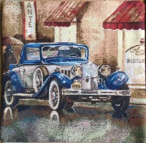

Pillowcase tapestry "blue auto"