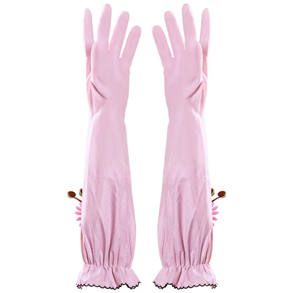Pink Волшебные силиконовые мытье посуды водонепроницаемые перчатки Guantes латексные садовые резиновые перчатки для мытья посуды кухонные аксессуары - Цвет: Pink