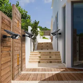 

50 LED Remote Control Solar light IP65 waterproof PIR Mode Motion Outdoor Dimmable Sensor street Garden Lamps Wall 3 light P4P4