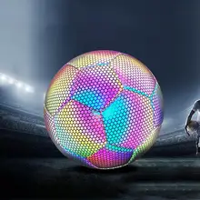 80%HOTSize 4/5 Reflective Football Compact Anti-corrosion TPU Reflective Glow in The Dark Football for Adult Kids Football Train