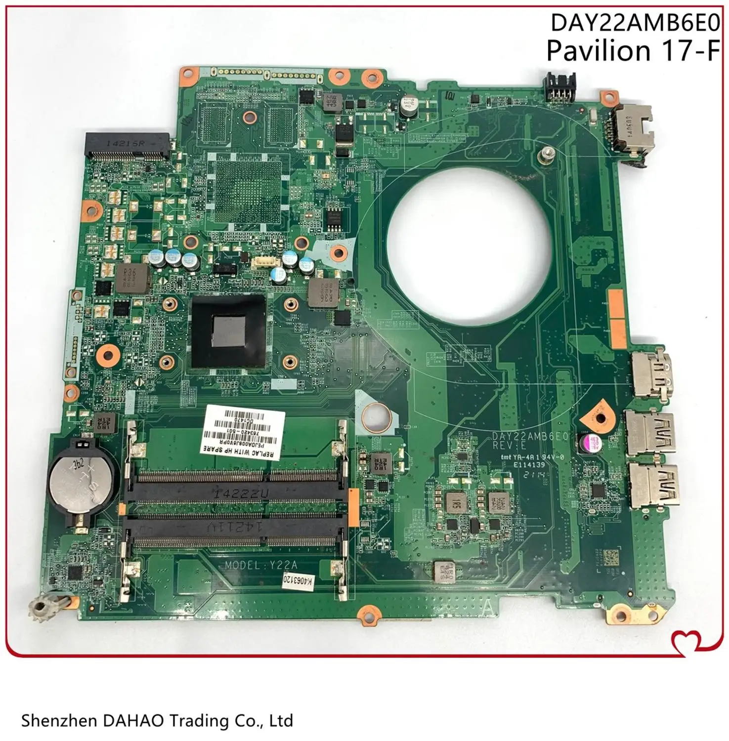 Материнская плата DAY22AMB6E0 для ноутбука HP Pavilion 17-F с процессором AMD DDR3 (17 3 дюйма)