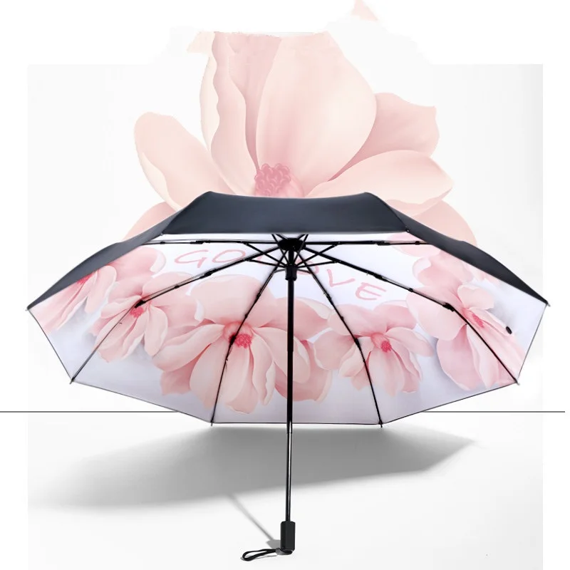 

2019 Promotion Five/Three-folding Non-automatic for Women and Men Mini Umbrella 8 Bone Metal for Sunny and Rainy Adults Umbrella