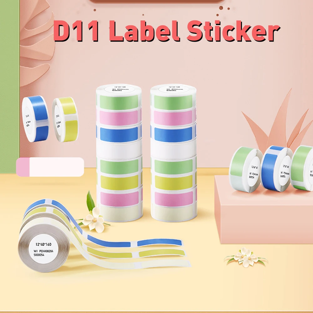 Niimbot D11 D110 D101 라벨 용지, Niimbot 라벨 메이커용 흰색 라벨 스티커, 12*50mm, 15*30mm, 12*40mm