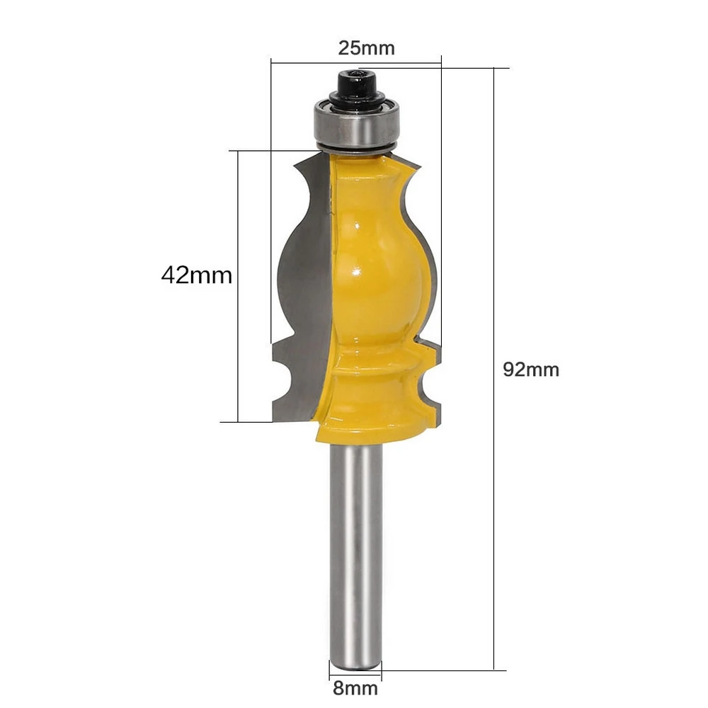 

1PC 8mm Molding Router Bit Shank Architectural Cemented Carbide Trimming Wood Milling Cutter for Woodwork Cutter Power Tools