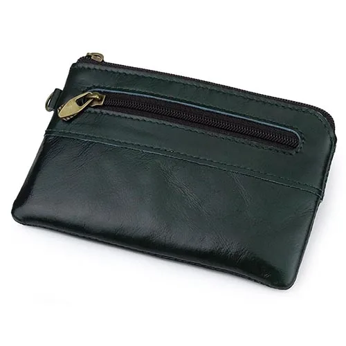 Green COMFORSKIN, Новое поступление, мужской кошелек из натуральной кожи, мини кошелек с держателем для ключей, высокое качество, Воловья кожа, отделение для монет - Цвет: Green