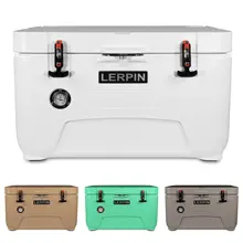 Wholesale 50qt Rotomolded Food Grade LLDPE  Ice Cooler Box From LERPIN Factory