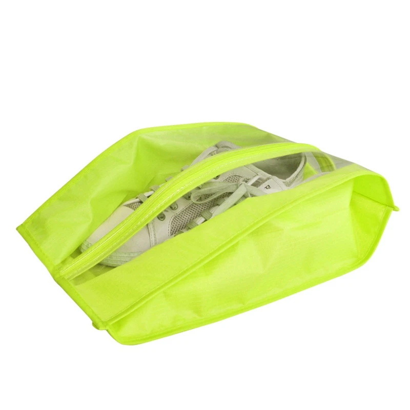 Yellow 5Pcs Portable Travel Supplies Organizer Shoes Storage Bag Pvc Waterproof Dustproof Hanging Save Space Closet Rack - Цвет: Yellow