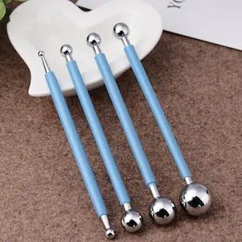 

4pcs/Set Stainless Steel Ball Fondant Cake Polymer Clay Sculpting Sugarcraft Flower Modelling 8 Head DIY Cake Decorating Tools
