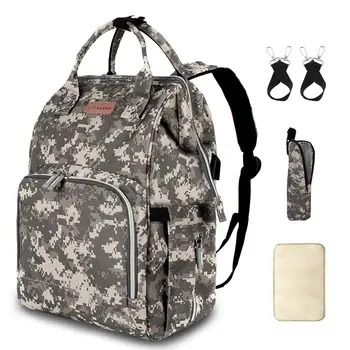 

Arrivals Hot Selling Diaper Bag with USB Four-piece Set Mummy Backpack CE Certification Diaper Bag